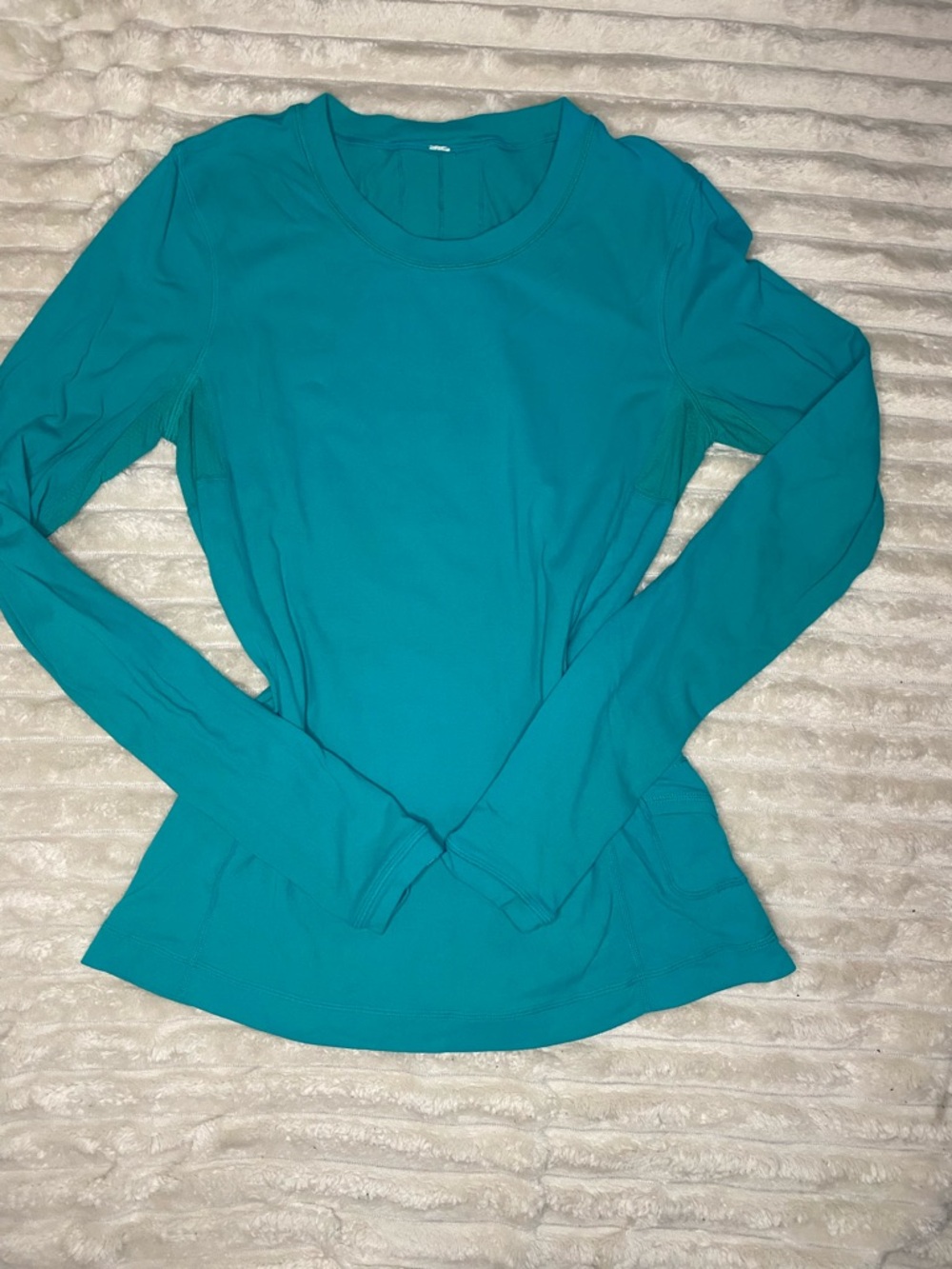 Teal Lululemon Long Sleeve Athletic Top